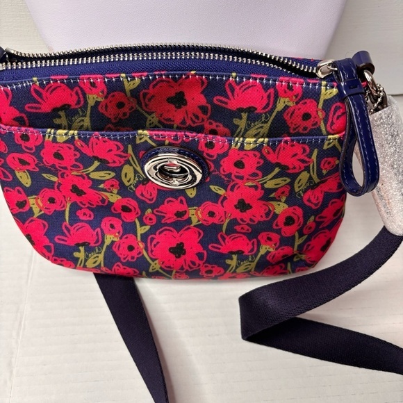 New COACH Poppy Floral Print Small Crossbody Bag - Picture 3 of 8